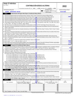 Ennegrezca uno:
1. Ganancia (o pérdida) de negocio de manufactura (Anejo J Individuo, Parte IV, línea 5, Columna de Contribuc