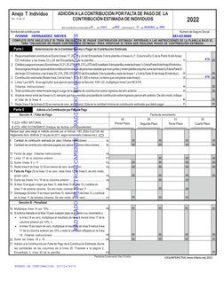 Responsabilidad contributiva (Sume líneas 17, 20, 23 y 24 del Encasillado 3 de la planilla o líneas 4 y 7, Columna B y C de l