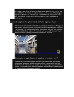 (https://etinor.com/la-importancia-de-la-ia-en-la-cadena-de-suministro/)La inteligencia artificial (IA) está revolucionando