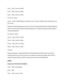 4 carr. –  2 pb., 1 aum. 6x = 24 pb.    
5 carr. – 3 pb., 1 aum. 6x = 30 pb.  
6 carr. – 4 pb., 1 aum. 6x = 36 pb.  
7 a 11 c