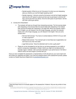 LSA Oral Interpreting Assessment Overview | PDF | Language Interpretation