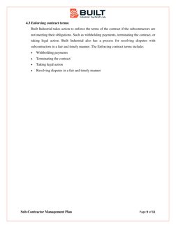 Subcontractor Management Plan Guide | PDF | Business | Finance & Money ...