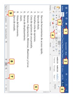 Partes y funciones de la interfaz de Word | PDF | Microsoft Word ...