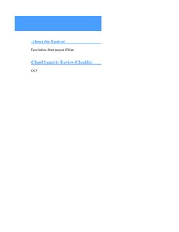 GCP Security Review Checklist | PDF | Cloud Computing | Encryption