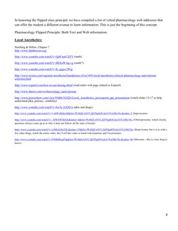 8 
 
 
In honoring the flipped class principle we have compiled a list of vetted pharmacology web addresses that 
can offer t