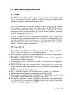 PLCC and FOTE Technical Specifications | PDF | Computer Network ...