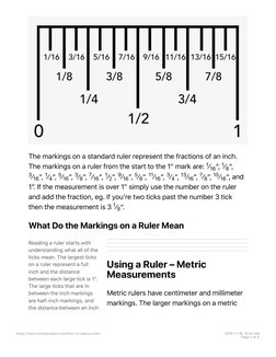 How to Read an Inch Ruler | PDF | Metrology | Measuring Instrument
