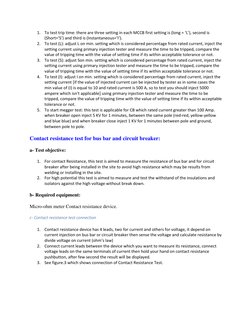 MCC Panel Testing Procedures Guide | PDF | Relay | Transformer