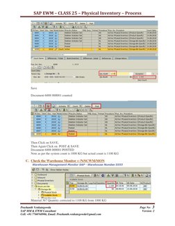 SAP EWM Physical Inventory Process Guide | PDF | Inventory | Computer ...