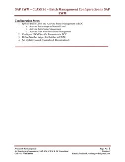 Batch Management in SAP EWM Configuration | PDF | Computing