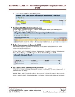 Batch Management in SAP EWM Configuration | PDF | Computing