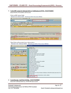 PPF Actions in SAP EWM Process Guide | PDF | Supply Chain Management