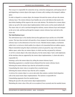 ADVANCED JAVA PROGRAMMING -     UNIT II
The transport is responsible for connection set-up, connection management, and keepin