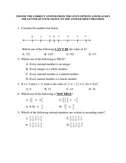 CHOOSE THE CORRECT ANSWER FROM THE GIVEN OPTIONS AND BLACKEN 
THE LETTER OF YOUR CHOICE ON THE ANSWER SHEET PROVIDED.