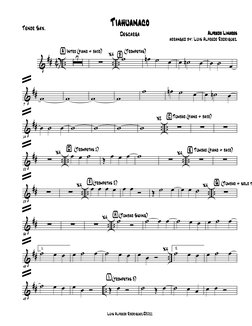 & ## C ..
.. ..
ÿ Intro (piano + bajo)
X4
∑
Ÿ (Trompetas)
w
œn
˙
œ
œ ˙n
œ
œ ˙
œ
& ##
7
w
w
w
7ı
w
w
œn
˙
œ
œ ˙n
œ
& ##
.. ..