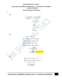 2023 MS P2 Pure Mathematics Zimsec Tuks and MR Share | PDF | Mathematics