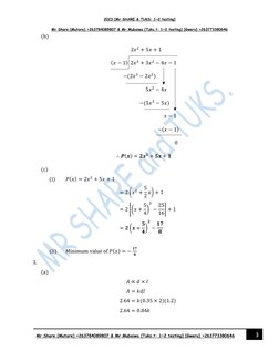 2023 MS P2 Pure Mathematics Zimsec Tuks and MR Share | PDF | Mathematics