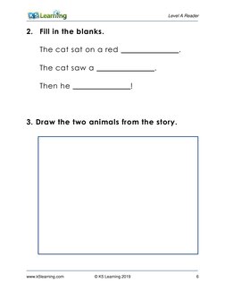 Level A Books Worksheets.pdf Kindergarten Reading Workbook Level A | PDF | Sentence (Linguistics ...