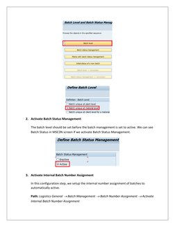 Configuring Batch Management in SAP MM | PDF | Logistics | Shelf Life