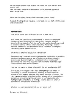 Do you spend enough time on/with the things you most value? Why 
or why not?  
Yes, because it helps us to remind that values