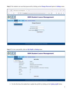 SRM Student Leave Application Guide | PDF | Career & Growth