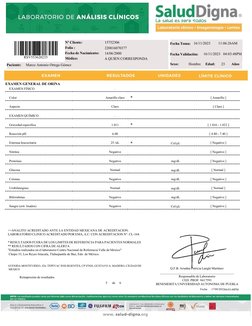 Nº Cliente: 
Folio : 
Fecha de Nacimiento: 
Médico: 
15752306 
220816070377 
14/06/2000 
A QUIEN CORRESPONDA 
16/11/2023 
11: