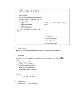 Grade 2 Adjective Lesson Plan | PDF | Adjective | Learning