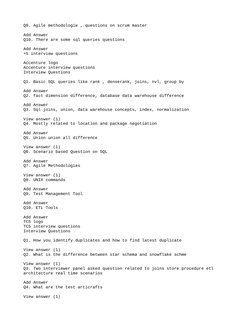 ETL Testing SQL Interview Questions | PDF | Sql | Table (Database)