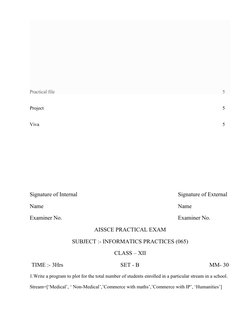 AISSCE XII Computer Practical Exam | PDF | Data | Databases