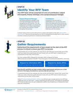 916-757-1100  I   info@directrfp.com
I   9253 Sierra College Blvd. Roseville, CA 95661
2
Your RFP team will be comprised of a