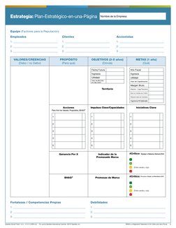 Estrategia: Plan-Estratégico-en-una-Página
Gazelles Growth Tools
tm v3.3 – 12.12.14 (SPA-LA)      For use by Gazelles Interna