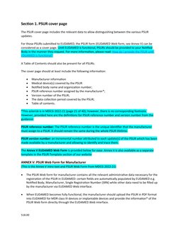 Psur Example MDCG 2022-21 PSUR Template Guide | PDF