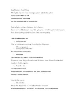 SAP Data Migration Process Overview | PDF | Microsoft Excel ...