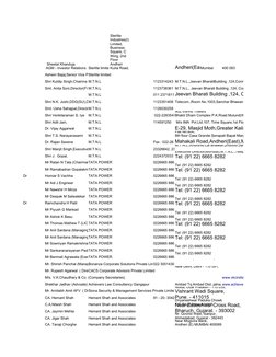 Sterlite limite
Andheri(EasMumbai
400 093
Ashwin Bajaj;Senior Vice PSterlite limited
Shri Kuldip Singh,Chairma M.T.N.L
112331
