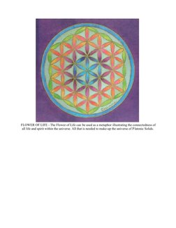 FLOWER OF LIFE - The Flower of Life can be used as a metaphor illustrating the connectedness of 
all life and spirit within t