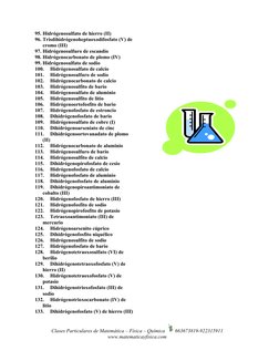 Clases Particulares de Matemática – Física – Química 
663673819-922315911
www.matematicayfisica.com
95. Hidrógenosulfato de h