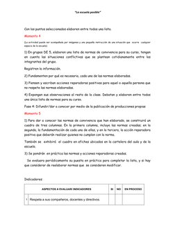 Normas de Convivencia para Cuarto Grado | PDF | Escuelas | Salón de clases