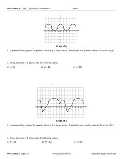 Worksheet A: Periodic Phenomena | PDF | Mathematical Relations ...