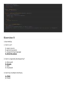 Dart Programming Exercises and MCQs | PDF | Constructor (Object ...