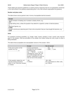 Stage 9 Maths Paper 2 Mark Scheme | PDF | Significant Figures | Numbers