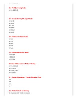 Sabre Code Sabre GDS Commands and Notes Guide | PDF | Aviation | Transport Companies