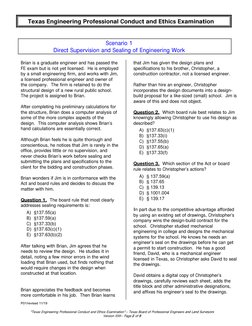 Texas Engineering Ethics Exam Guide | PDF | Engineer | Conflict Of Interest