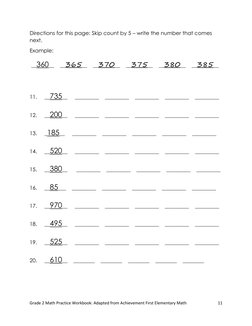 Grade 2 Math Practice Workbook: Adapted from Achievement First Elementary Math