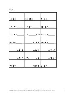 Grade 2 Math Practice Workbook: Adapted from Achievement First Elementary Math