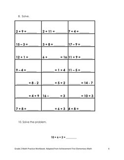 Grade 2 Math Practice Workbook: Adapted from Achievement First Elementary Math