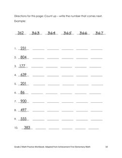Grade 2 Math Practice Workbook: Adapted from Achievement First Elementary Math