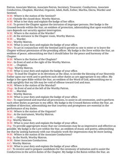 Pdf Oes Ritual Syllabus.pdf OES Initiation Ritual Guide 1973 | PDF