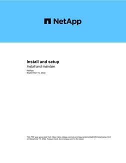 FAS8300 Installation and Setup Guide | PDF | Ip Address | Computer Network