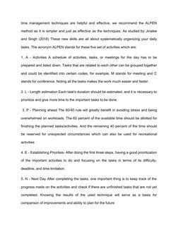 Alpen Method Book Time Management Theories for Students | PDF | Time Management ...