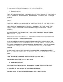 ‭5. Sejam cheios do fruto da justiça que vem por meio de Jesus Cristo.‬
‭1.‬ ‭Crescer em amor…‬
‭Paulo não pela sua prosperid